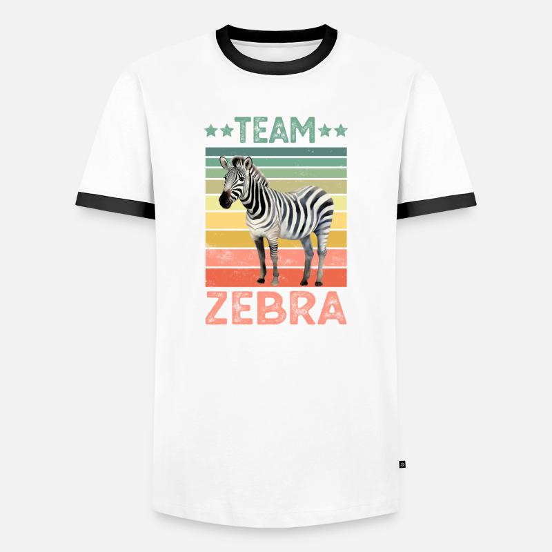 Zebra - Men's Ringer Shirt - white/black
