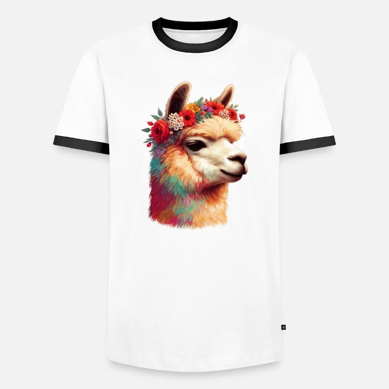 Alpaca - Men's Ringer Shirt - white/black