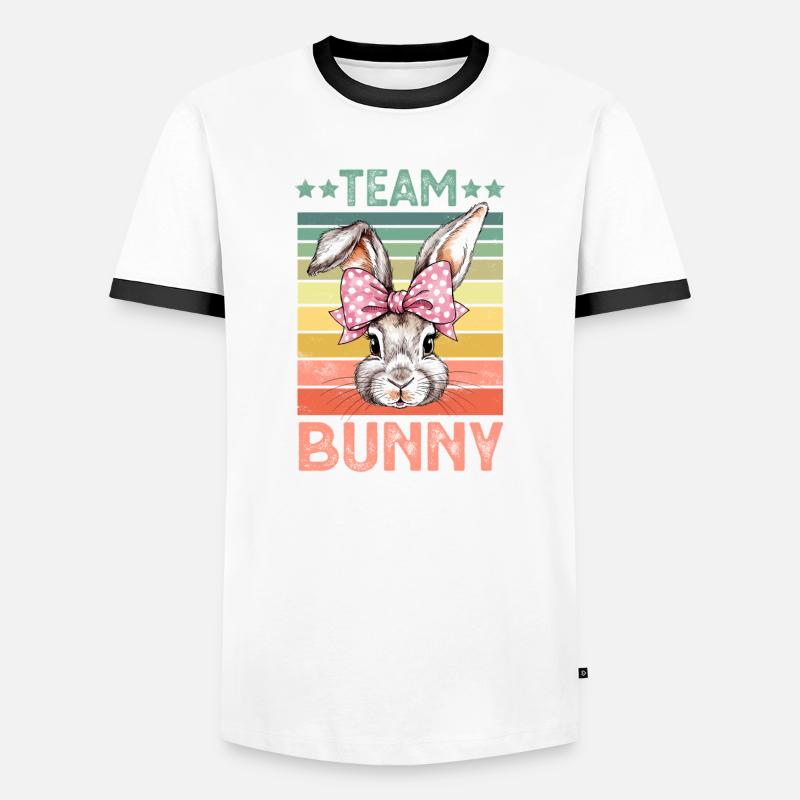 Rabbit Rabbit - Men's Ringer Shirt - white/black