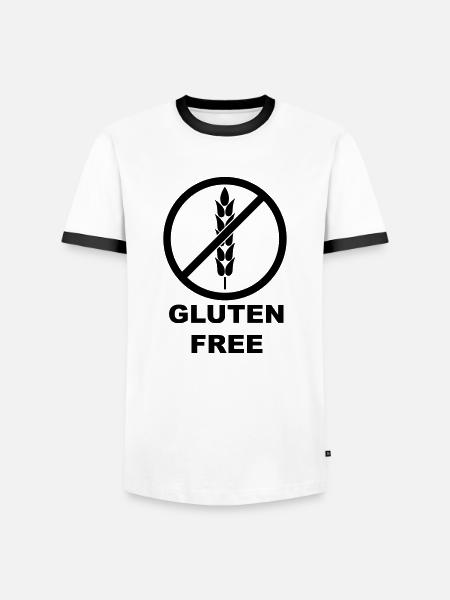 Gluten Free - Men's Ringer Shirt - white/black