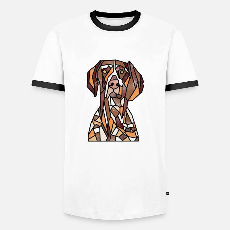 German Pointer - Men's Ringer Shirt - white/black