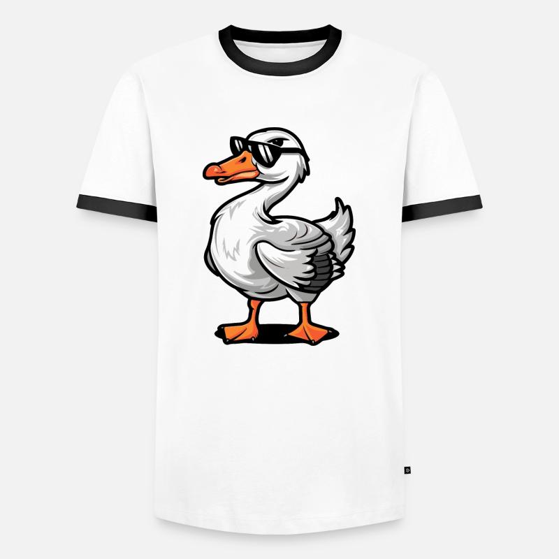 Goose Comic Cool - Men's Ringer Shirt - white/black