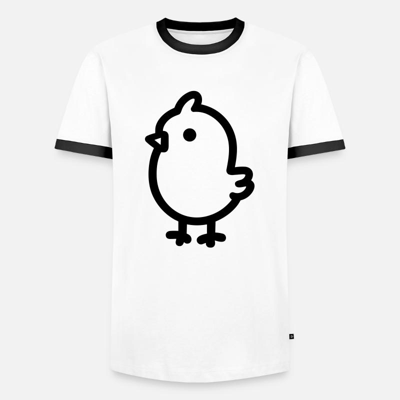 chick - Men's Ringer Shirt - white/black