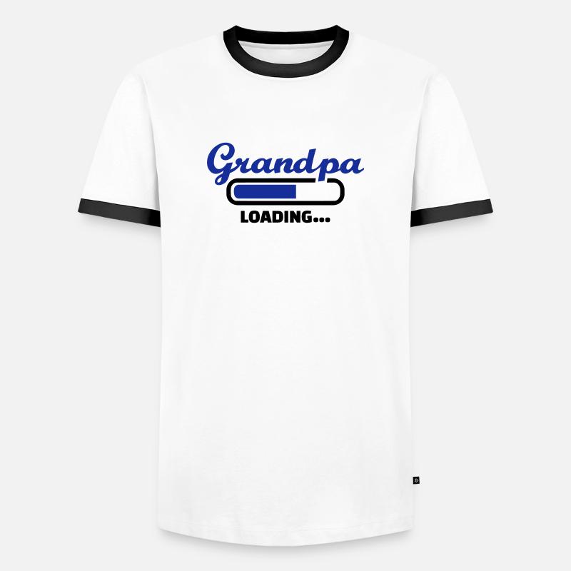 Opa - Männer Kontrast-T-Shirt - Weiß/Schwarz