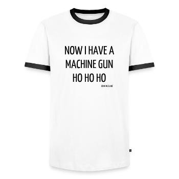Serie TV - Television - Quotes - Citation - Zitat - Men's Ringer Shirt - white/black - Front - AI Model Female 172 light (172cm) & AI Model Male 178 dark (178cm)