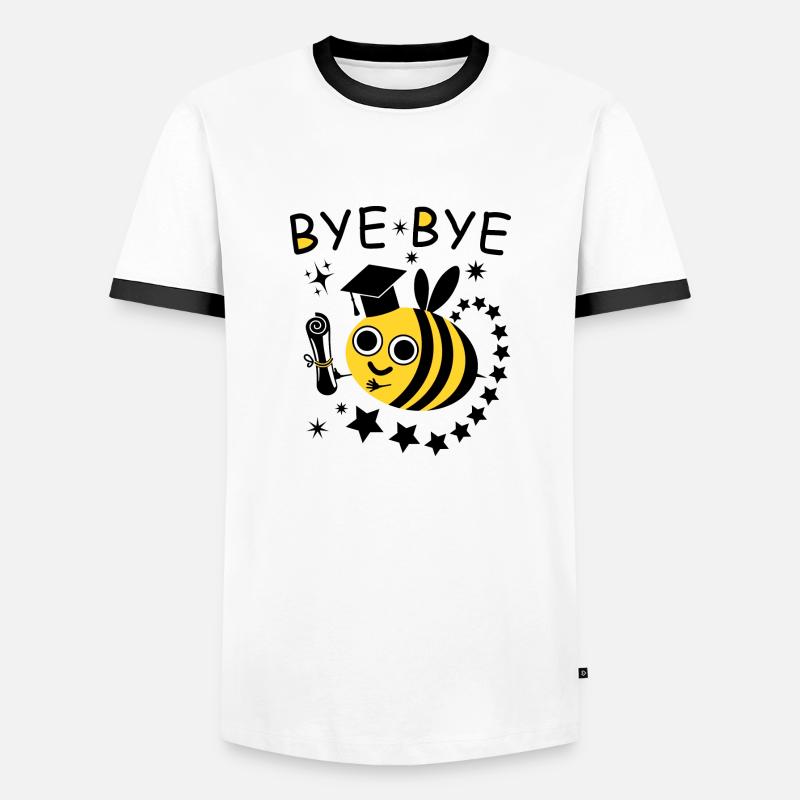 BYE BYE Bee - Men's Ringer Shirt - white/black