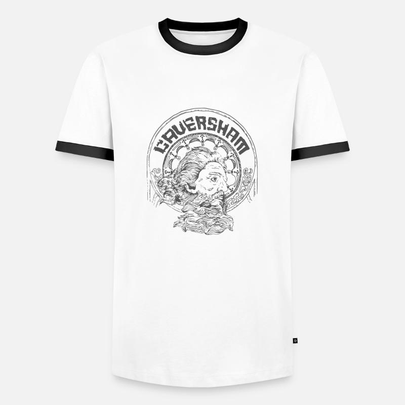 Caversham Poseidon - Männer Kontrast-T-Shirt - Weiß/Schwarz