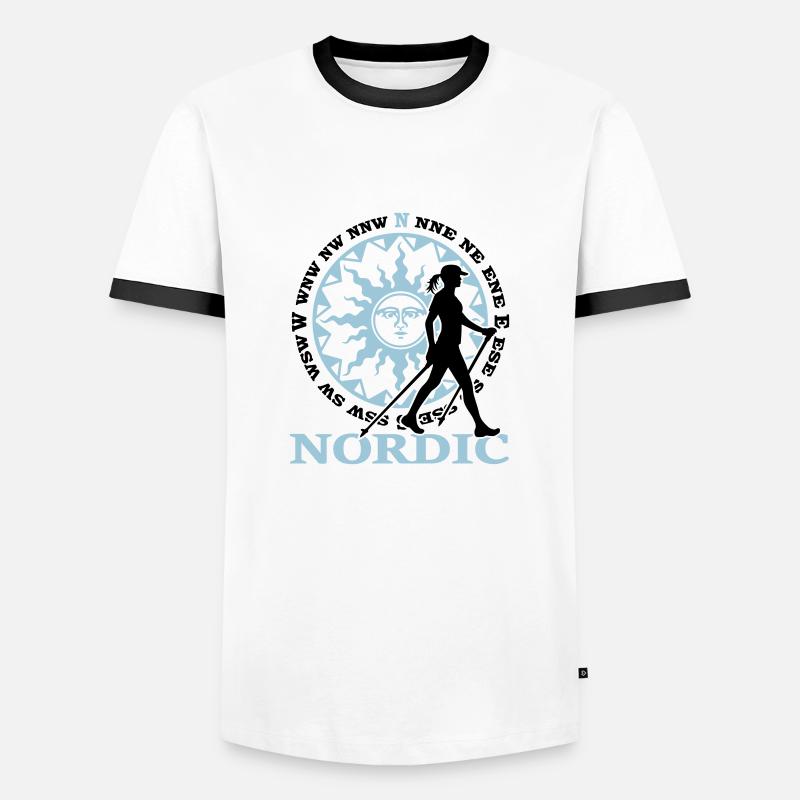 Nordic 2C - Farbwechsel - Männer Kontrast-T-Shirt - Weiß/Schwarz