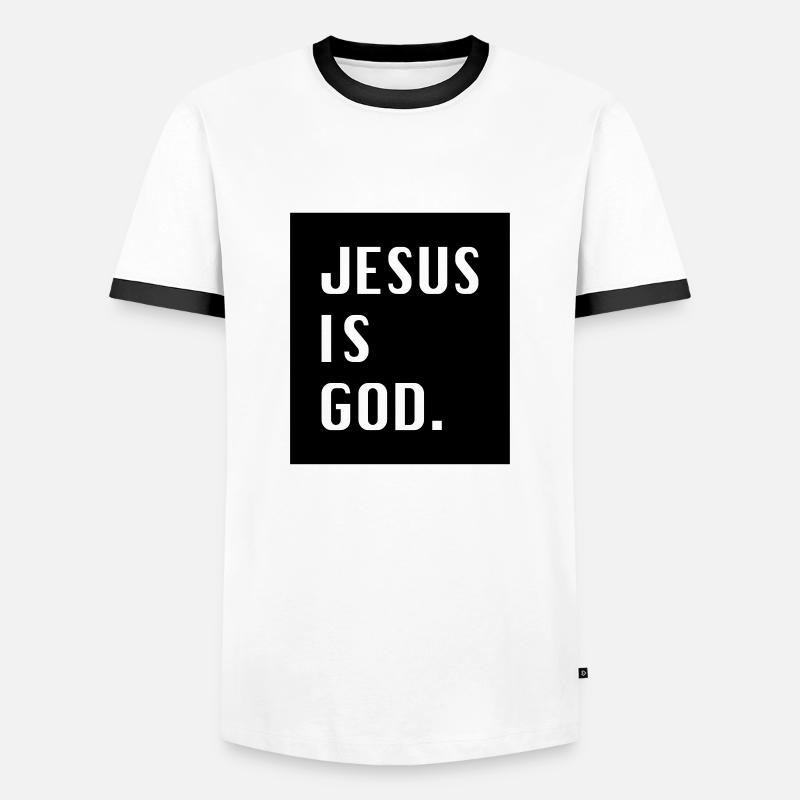 Jesus is God. - Men's Ringer Shirt - white/black