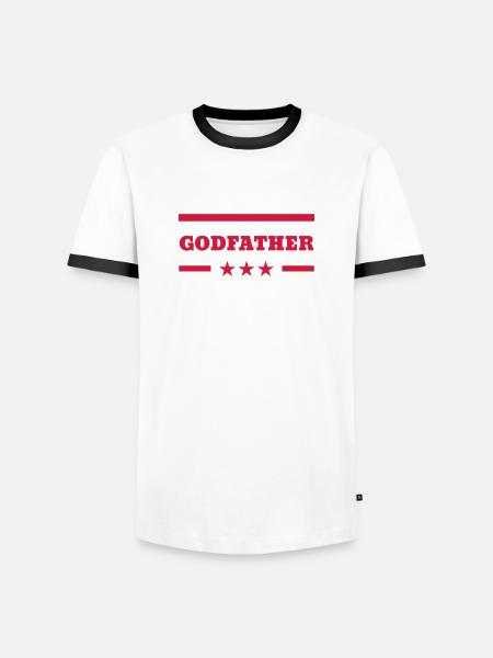 Godfather Godmother Patin Pate Parrain Marraine - Men's Ringer Shirt - white/black