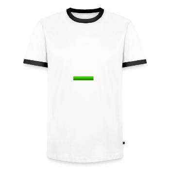 Mégaloop en cours de chargement - T-shirt contrasté Homme - blanc/noir - Devant - AI Model Female 172 light (172cm) & AI Model Male 178 dark (178cm)