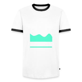 MOIN GIORNO - MoinJour 25 - Männer Kontrast-T-Shirt - Weiß/Schwarz - Vorne - AI Model Female 172 light (172cm) & AI Model Male 178 dark (178cm)