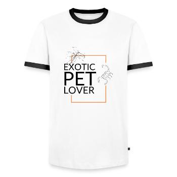 Exotic Pet Lover - Männer Kontrast-T-Shirt - Weiß/Schwarz - Vorne - AI Model Female 172 light (172cm) & AI Model Male 178 dark (178cm)
