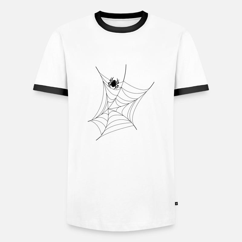 web spider - Men's Ringer Shirt - white/black