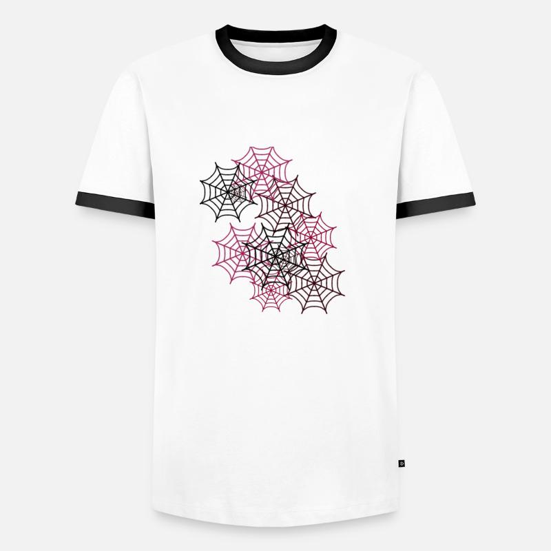 Spinnennetz, spinne, Netze - Männer Kontrast-T-Shirt - Weiß/Schwarz