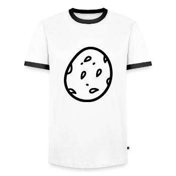 patate - T-shirt contrasté Homme - blanc/noir - Devant - AI Model Female 172 light (172cm) & AI Model Male 178 dark (178cm)