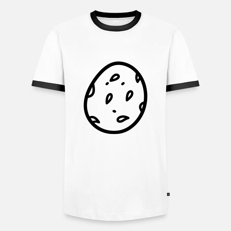 potato - Men's Ringer Shirt - white/black
