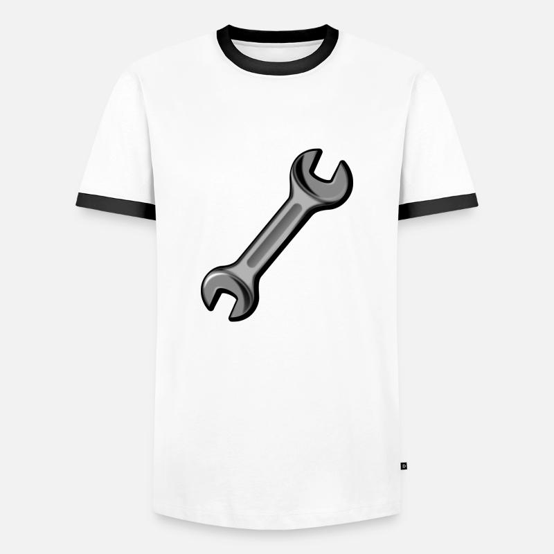 Tool key / Tool - Men's Ringer Shirt - white/black