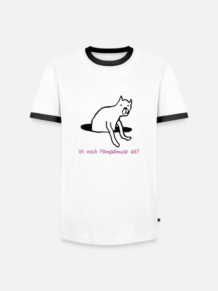 Ist noch Pampelmuse da? - Männer Kontrast-T-Shirt - Weiß/Schwarz