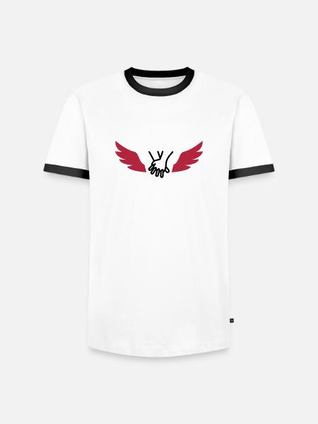 Secourisme / Secouriste / Secours / Secourir - T-shirt contrasté Homme - blanc/noir