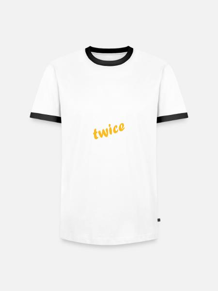 i hacked localhost twice - Männer Kontrast-T-Shirt - Weiß/Schwarz