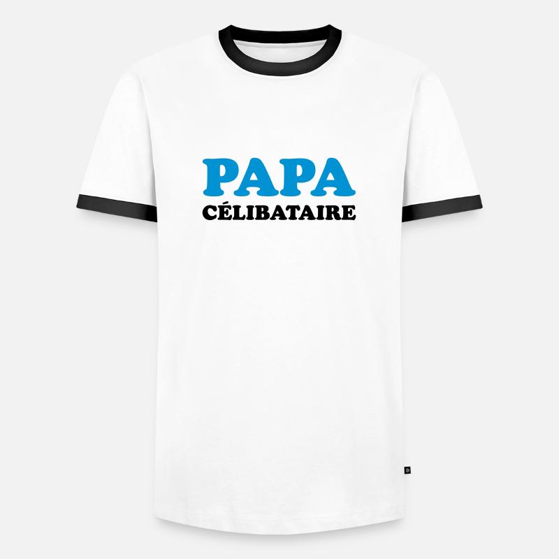 Single Dad - Men's Ringer Shirt - white/black