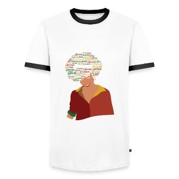 Juneteenth Black History Day Pride Gift - Men's Ringer Shirt - white/black - Front - AI Model Female 172 light (172cm) & AI Model Male 178 dark (178cm)