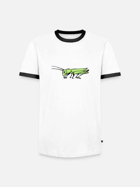 Grasshopper - Men's Ringer Shirt - white/black
