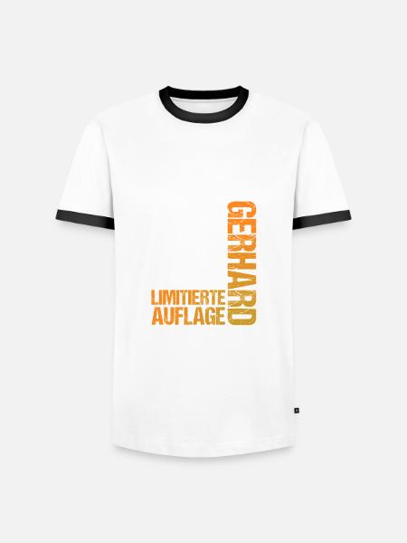 Gerhard - T-shirt contrasté Homme - blanc/noir