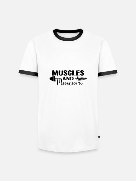 Muscle and mascara - Men's Ringer Shirt - white/black