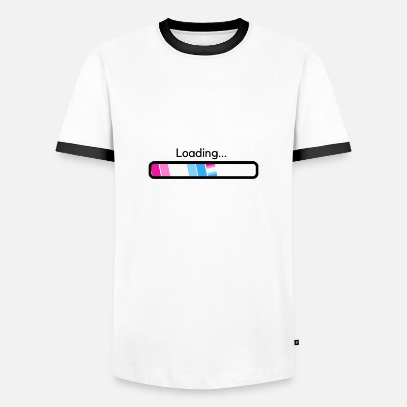 Trans energy Loading - Männer Kontrast-T-Shirt - Weiß/Schwarz