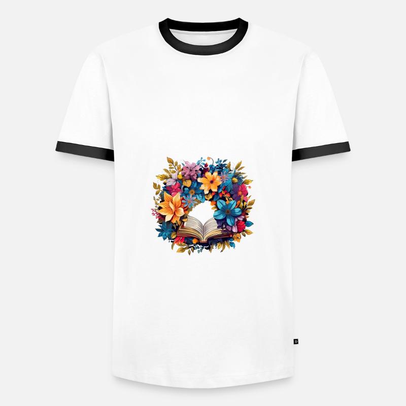 Page Spells - Men's Ringer Shirt - white/black