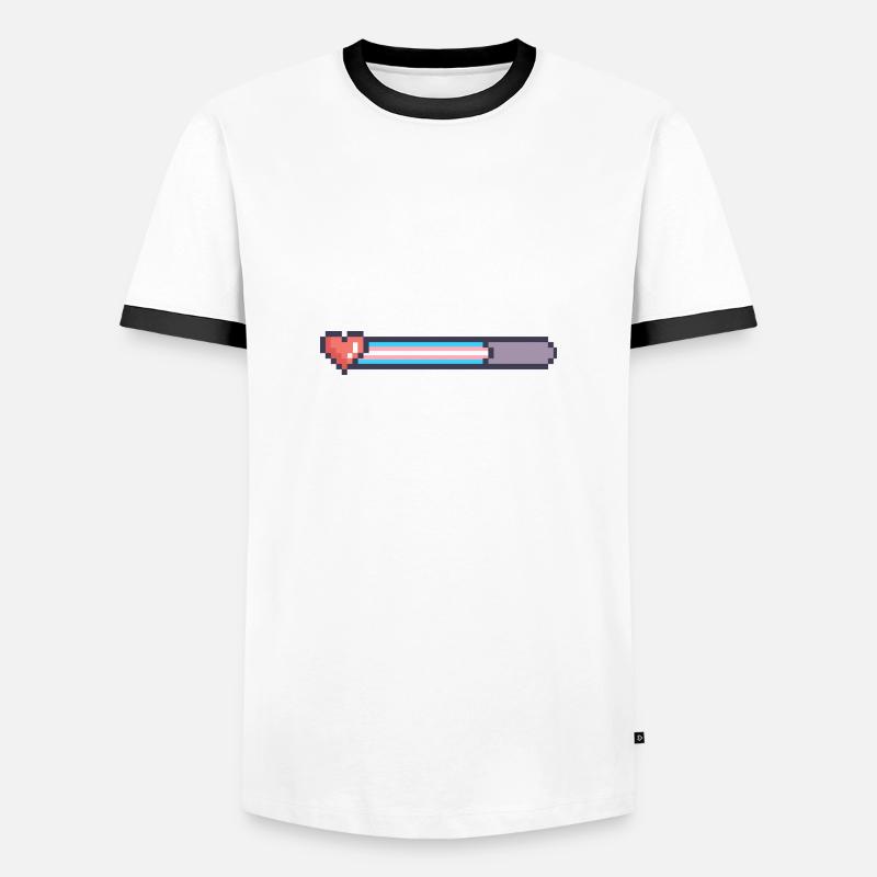 Trans Loading Bar - Men's Ringer Shirt - white/black