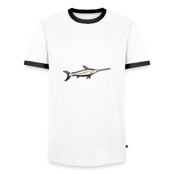 Meerestiere - Männer Kontrast-T-Shirt - Weiß/Schwarz - Vorne - AI Model Female 172 light (172cm) & AI Model Male 178 dark (178cm)