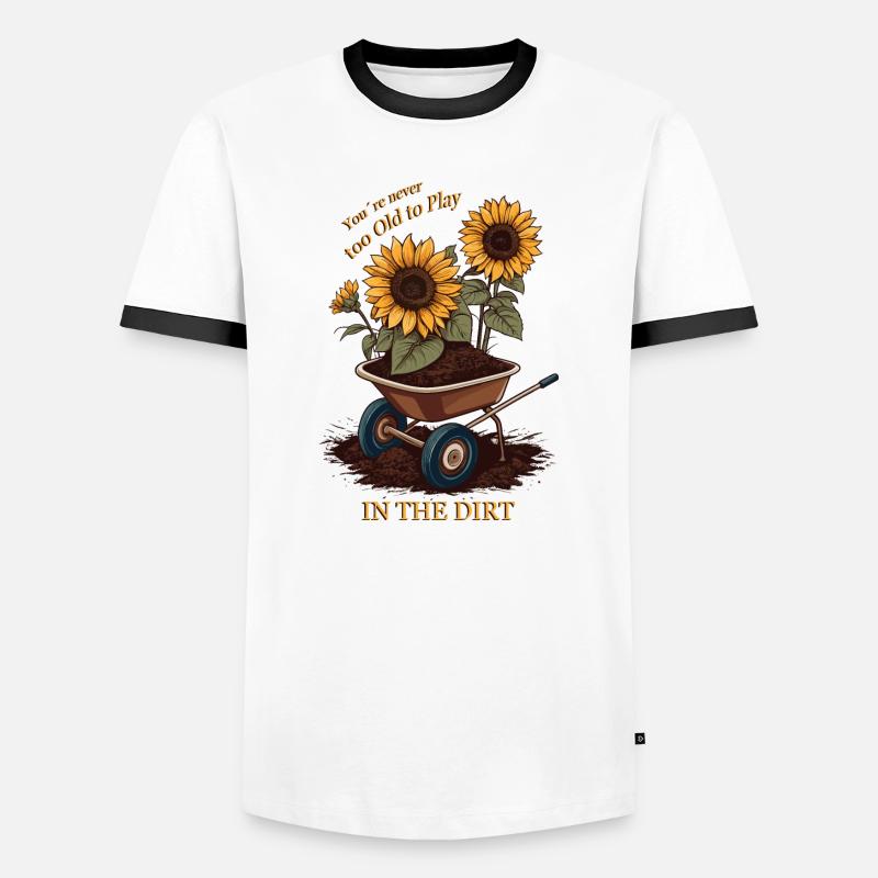 Kleingärtner Sprüche - Männer Kontrast-T-Shirt - Weiß/Schwarz