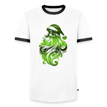 Weihnachten Weihnachtsmann Weihnachtsmann ungezogene Feiertage Winter - Männer Kontrast-T-Shirt - Weiß/Schwarz - Vorne - AI Model Female 172 light (172cm) & AI Model Male 178 dark (178cm)