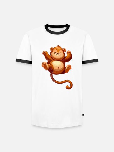 Cute Animal Jungle - Men's Ringer Shirt - white/black