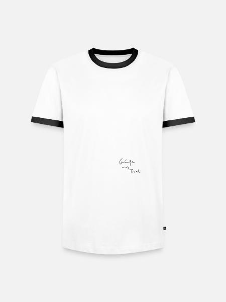 Grüße aus Tirol - Männer Kontrast-T-Shirt - Weiß/Schwarz