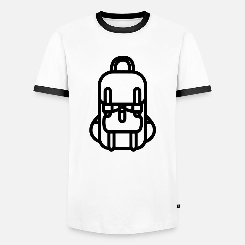 Backpack - Men's Ringer Shirt - white/black