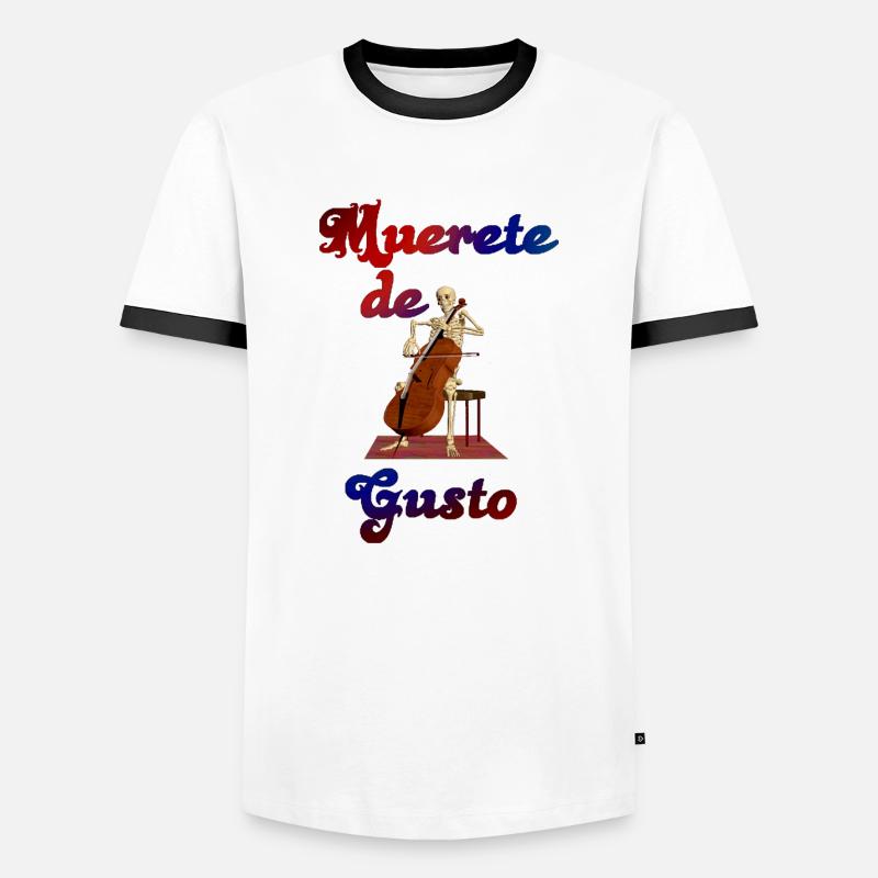 Orchestra skeleton - Men's Ringer Shirt - white/black