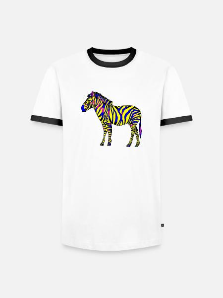 zebra - Men's Ringer Shirt - white/black