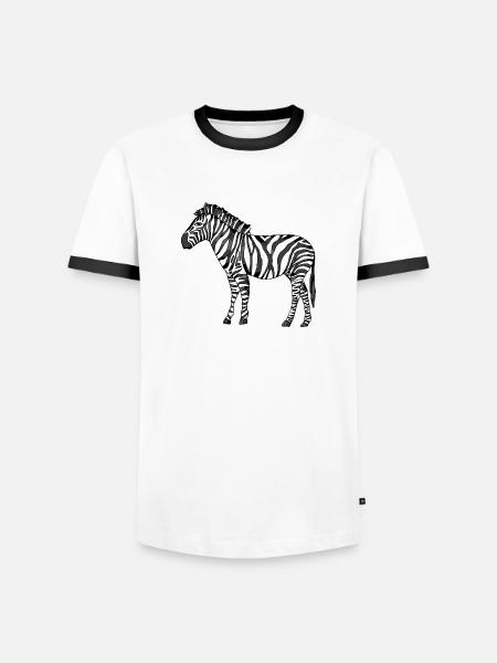 zebra - Men's Ringer Shirt - white/black