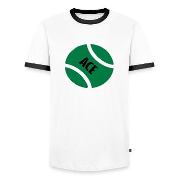 ace tb - T-shirt contrasté Homme - blanc/noir - Devant - AI Model Female 172 light (172cm) & AI Model Male 178 dark (178cm)