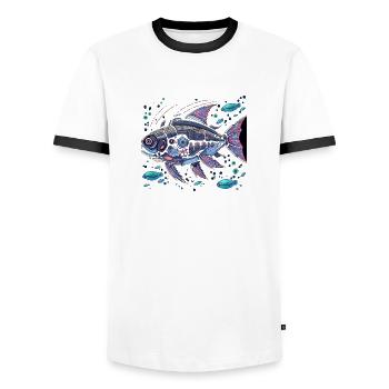 bahamas fish birthday present idea fishes fishing - Männer Kontrast-T-Shirt - Weiß/Schwarz - Vorne - AI Model Female 172 light (172cm) & AI Model Male 178 dark (178cm)