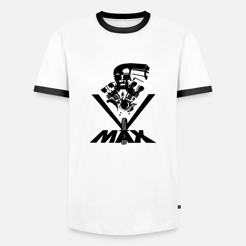 VMAX - Männer Kontrast-T-Shirt - Weiß/Schwarz