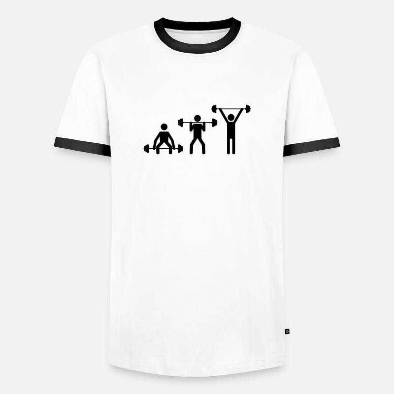 beast mode - Men's Ringer Shirt - white/black