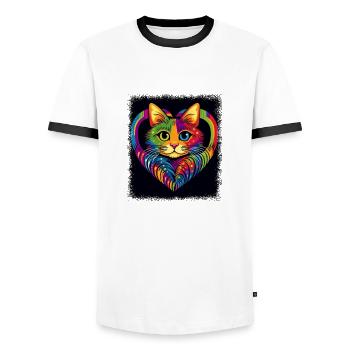 Fun dump  Bible Verse Féminisme Une race - T-shirt contrasté Homme - blanc/noir - Devant - AI Model Female 172 light (172cm) & AI Model Male 178 dark (178cm)