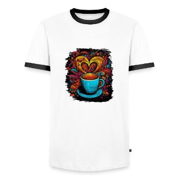 peace gift counterculture funky jokes funny quote - Männer Kontrast-T-Shirt - Weiß/Schwarz - Vorne - AI Model Female 172 light (172cm) & AI Model Male 178 dark (178cm)