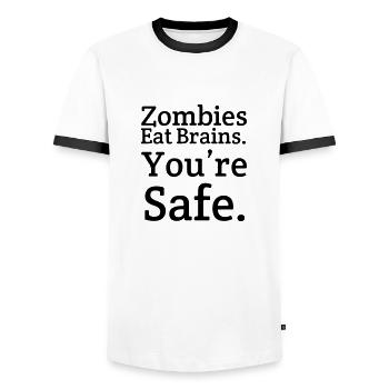 Zombies - Men's Ringer Shirt - white/black - Front - AI Model Female 172 light (172cm) & AI Model Male 178 dark (178cm)
