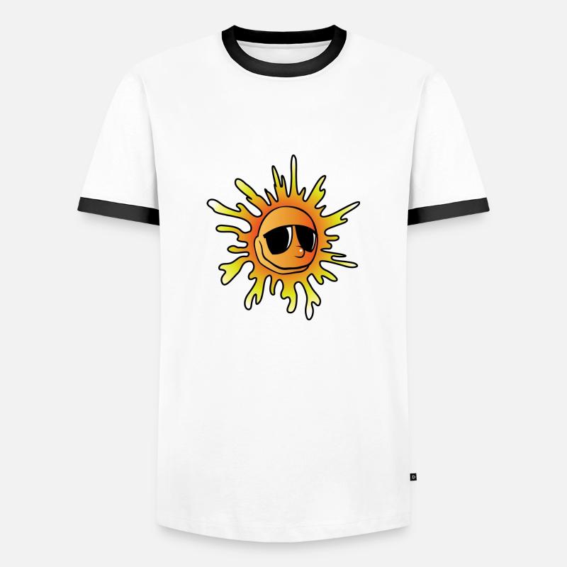 Sun comic - Men's Ringer Shirt - white/black